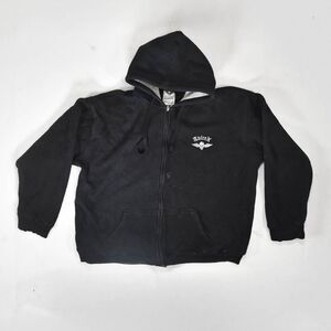 Vintage 90s AVIREX Embroidered Skull Full Zip Hoodie - 3X